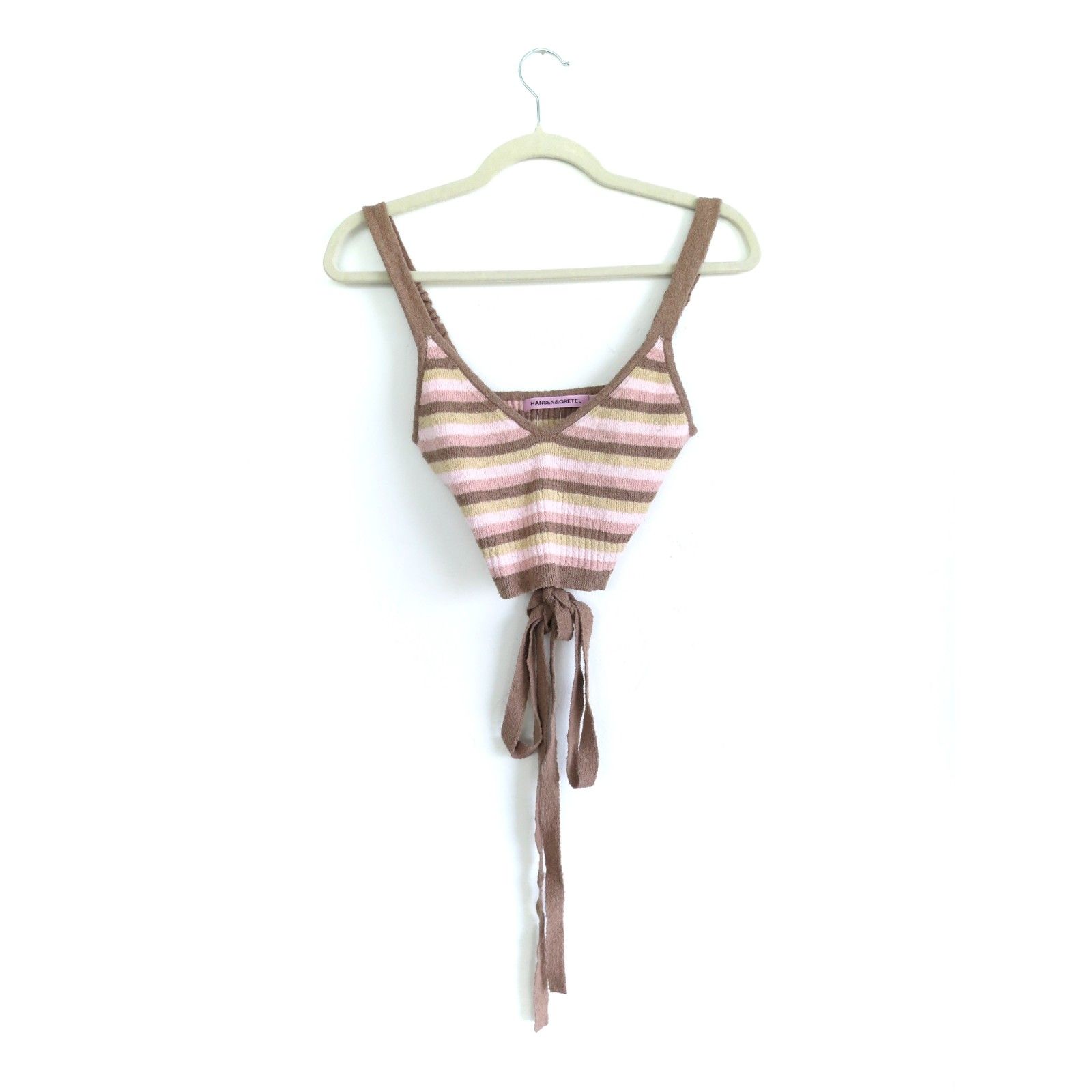 Hansen & Gretel Pastel Striped Knit Crop Tank